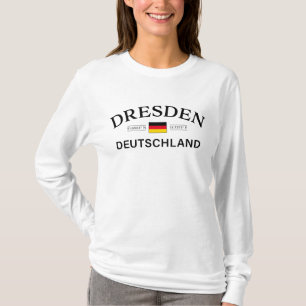 Camiseta Coordenadas de Dresde Alemania Alemán