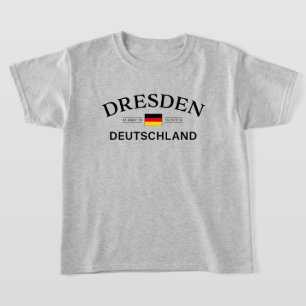 Camiseta Coordenadas de Dresde Alemania Niños Alemanes