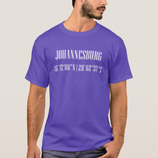 Camiseta Coordenadas de la ciudad Johannesburg chico
