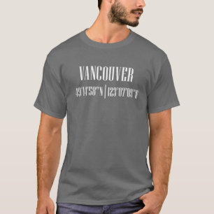Camiseta Coordenadas de la ciudad Vancouver amigo