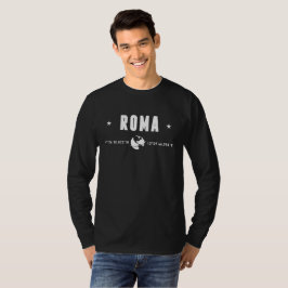 Camiseta Coordenadas de Roma con Globo Blanco