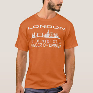 Camiseta Coordenadas GPS Skyline London Silhouette 1