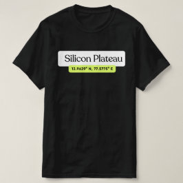 Camiseta Coordenadas Silicon Plateau Bengaluru