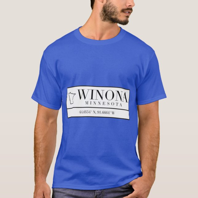 Camiseta Coordenadas Winona Minnesota (Anverso)