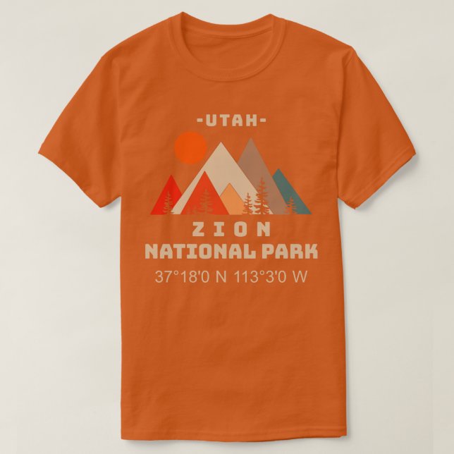 Camiseta Coordinaciones del Parque Nacional de Zion 2 (Diseño del anverso)