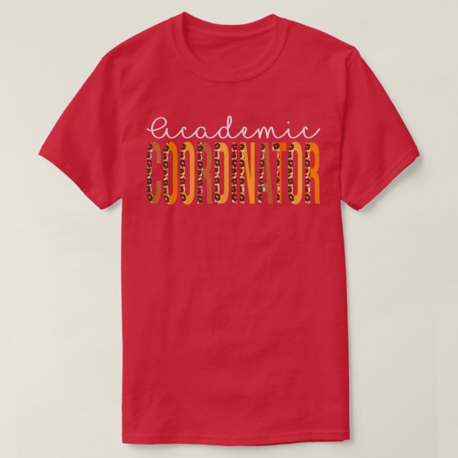 Camiseta Coordinador Académico Leopard Fall Otoño Amantes D (Diseño del anverso)