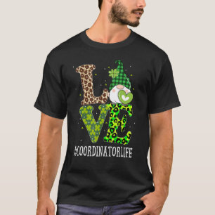 Camiseta Coordinador Amar a St Patricks Day Gnome Leopard W