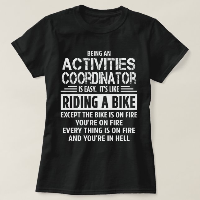 Camiseta Coordinador de actividades (Diseño del anverso)