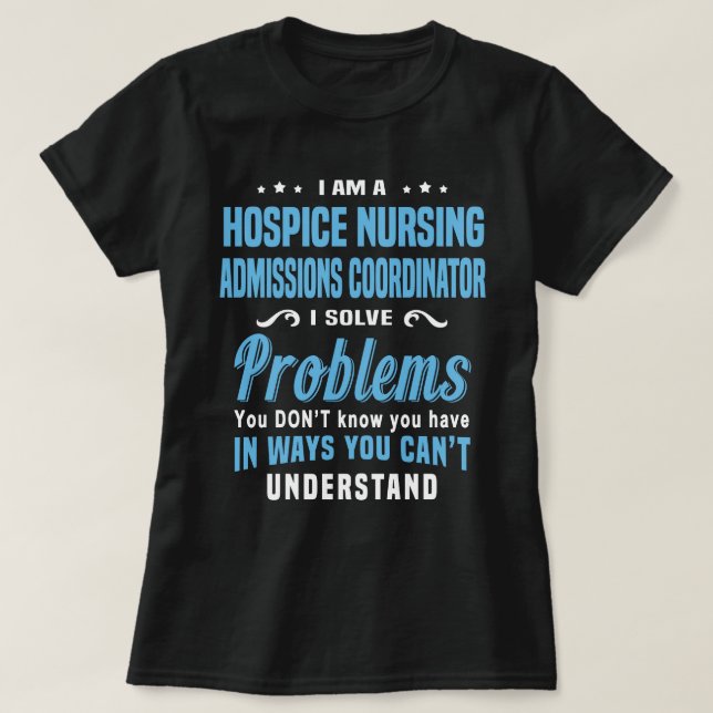 Camiseta Coordinador de Admisiones de Enfermería de Hospici (Diseño del anverso)