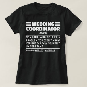 Camiseta Coordinador de Bodas Sustantivo Consultor de Novia