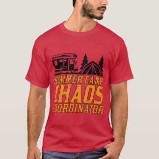 Camiseta Coordinador de caos de campamento de verano retro