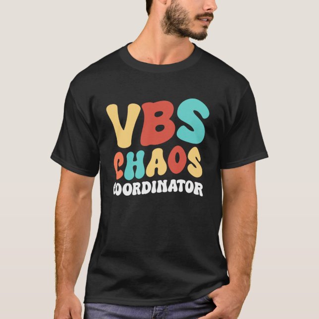 Camiseta Coordinador de Caos de Escuela Bíblica de Vacacion (Anverso)