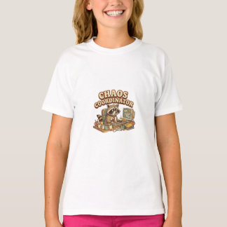 Camiseta Coordinador de Caos Mapache Divertido Agotado