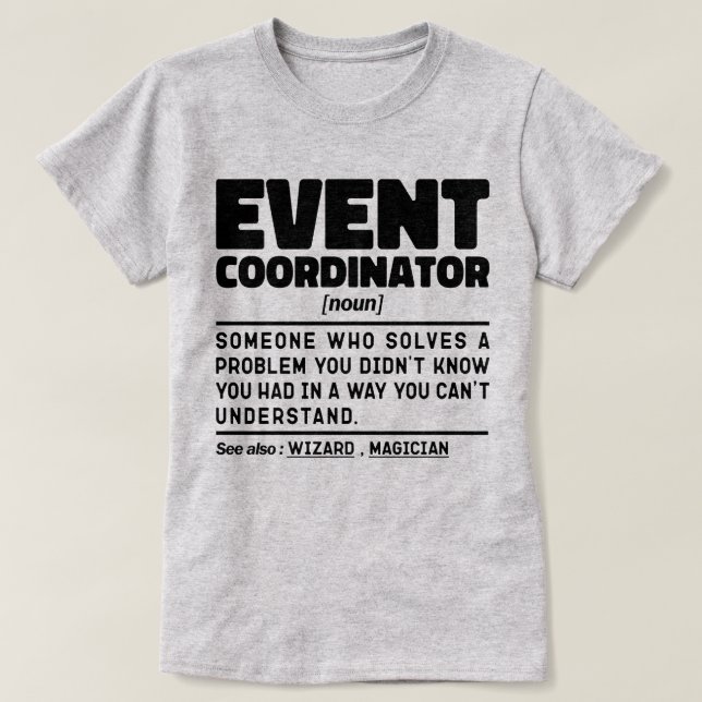 Camiseta Coordinador de eventos Guay de planificación del p (Diseño del anverso)