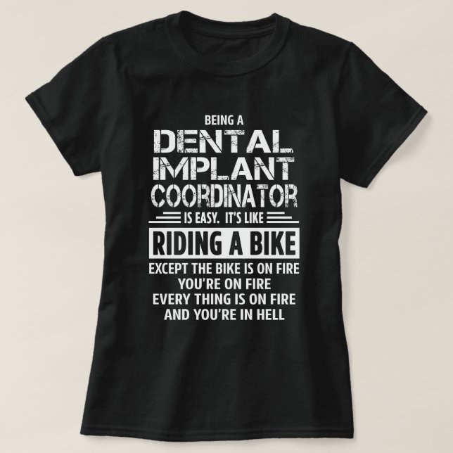 Camiseta Coordinador de implantes dentales (Diseño del anverso)