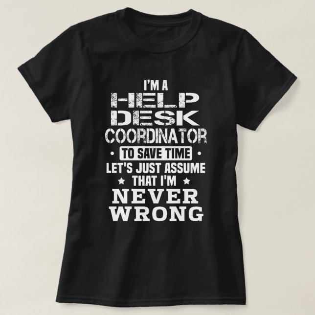 Camiseta Coordinador de servicios de ayuda (Diseño del anverso)