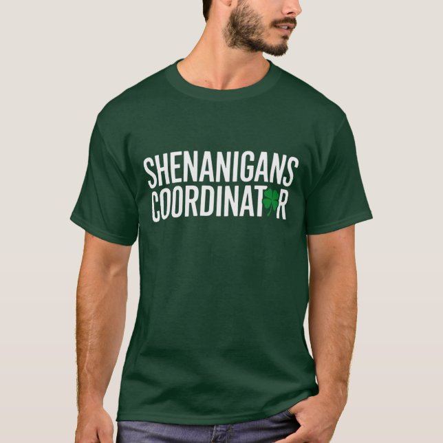 Camiseta Coordinador de Shenanigan del Día de San Patricio (Anverso)