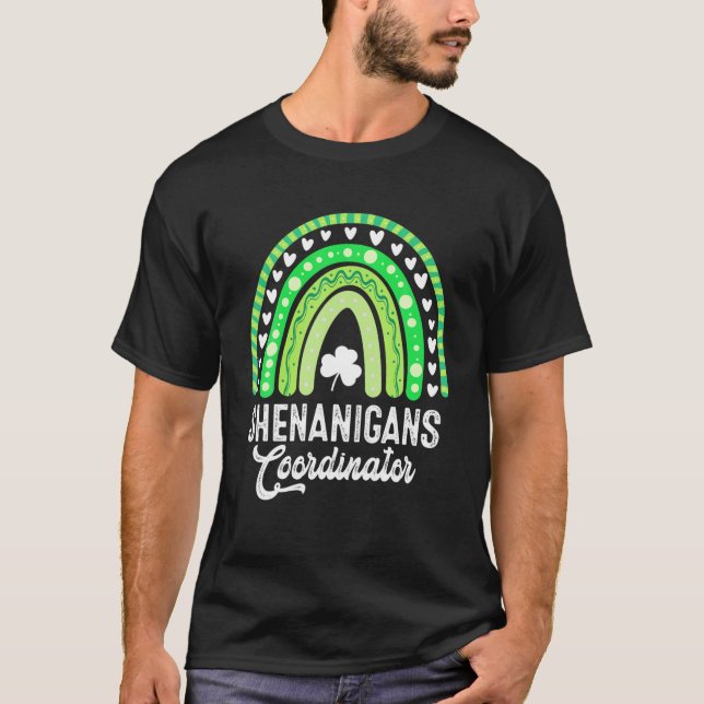 Camiseta Coordinador de Shenanigans Boho Rainbow St Patrick (Anverso)