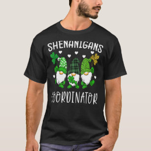 Camiseta Coordinador de Shenanigans Gnome St Patricks Day T