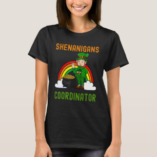 Camiseta Coordinador de Shenanigans Leprechaun Money Rainbo