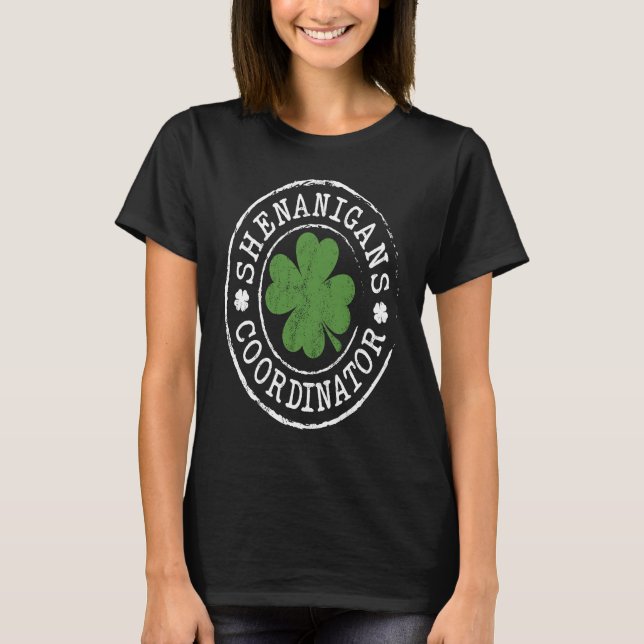 Camiseta Coordinador de Shenanigans Lucky Shamrock St Patri (Anverso)