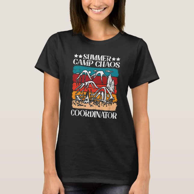 Camiseta Coordinador del campamento de verano para el caos (Anverso)