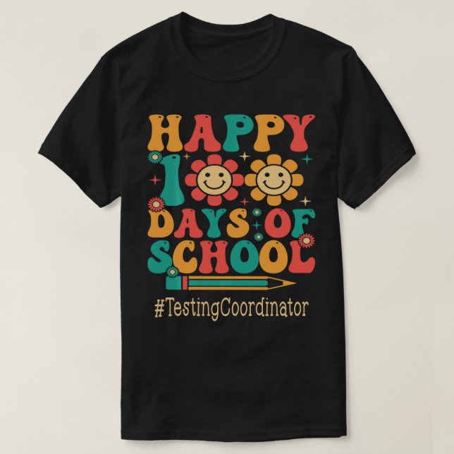Camiseta Coordinadora De Pruebas Feliz Día 100 de la Escuel (Diseño del anverso)