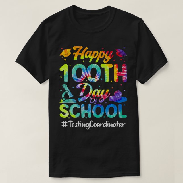 Camiseta Coordinadora De Pruebas Feliz Día 100 de la Escuel (Diseño del anverso)