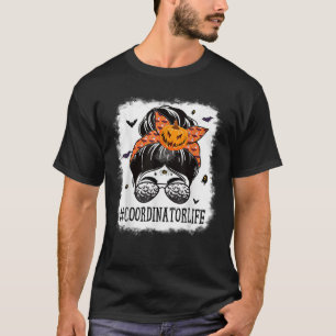 Camiseta Coordinadora Messy Bun Spooky Pumpkin Halloween