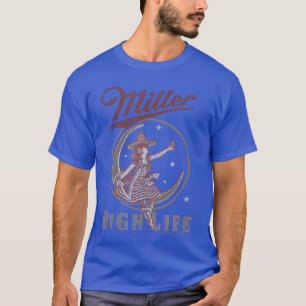 Camiseta Coors Miller High Life Logotipo Vintage Luna