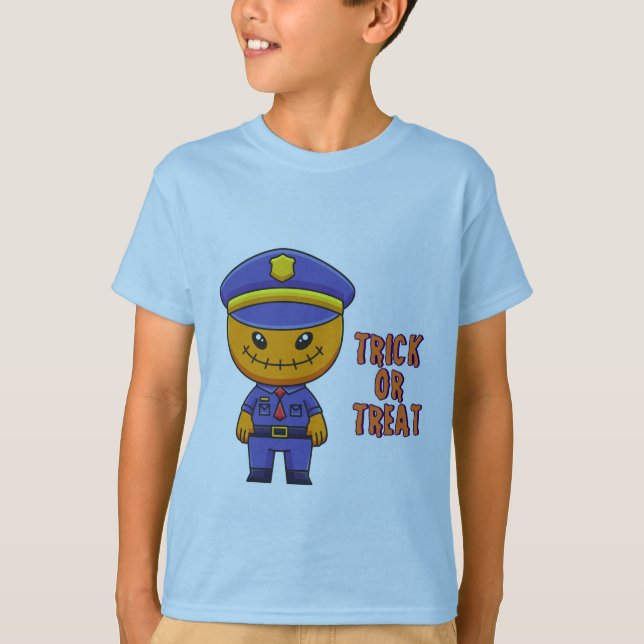 Camiseta Cop de calabaza: Funny Halloween (Anverso)
