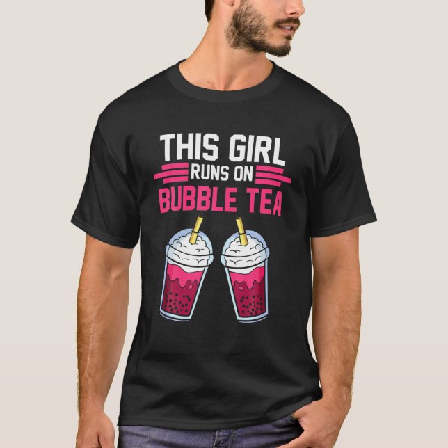 Camiseta Copa Boba Chica de té con burbujas (Anverso)