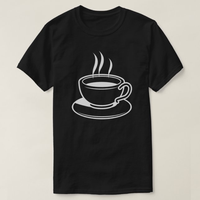 Camiseta Copa caliente de café - negro (Diseño del anverso)