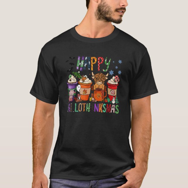 Camiseta Copa Coffee Happy HalloGraciasMas Heifer Highland  (Anverso)