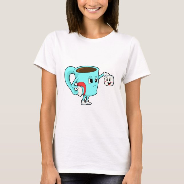 Camiseta Copa con café. (Anverso)
