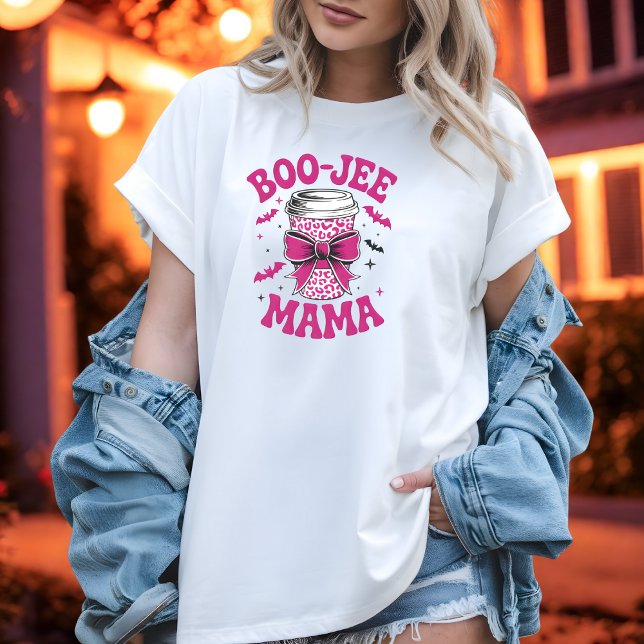 Camiseta Copa Cute Boo-Jee Mama Pink con murciélagos y estr (Subido por el creador)
