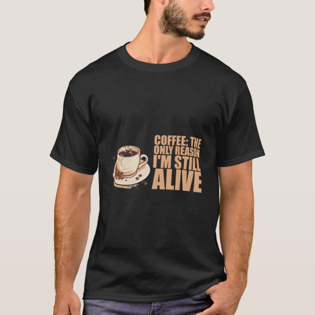 Camiseta Copa de Café Barista Coffein Buenos días Sarcástic (Anverso)