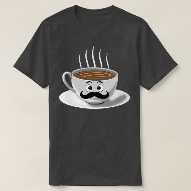 Camiseta Copa de café con bigote (Diseño del anverso)