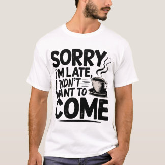Camiseta Copa de café con diseño de tipografía divertida al