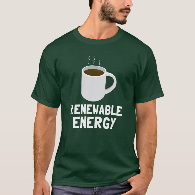 Camiseta Copa de café de energía renovable (Anverso)