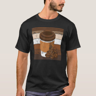 Camiseta Copa de Café Retro Vintage & Beans Cappucccino Esp