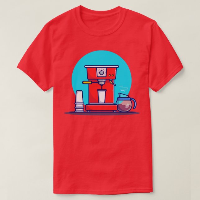 Camiseta Copa De Cafetera Y Café (Diseño del anverso)