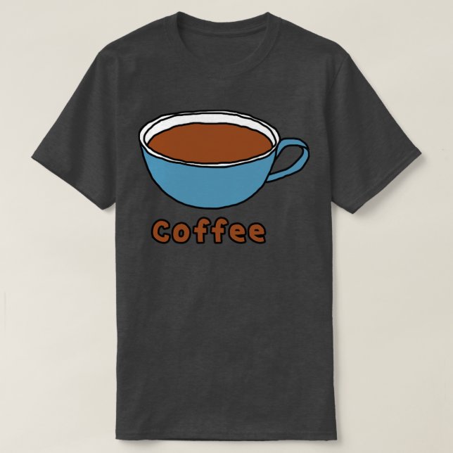 Camiseta Copa de Comida Líquida de Café (Diseño del anverso)