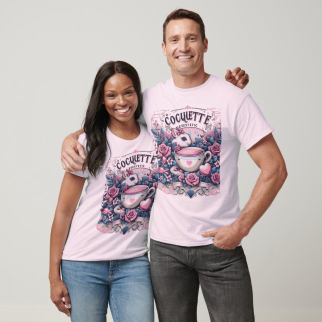Camiseta Copa de té estético Coquette (Unisexo)