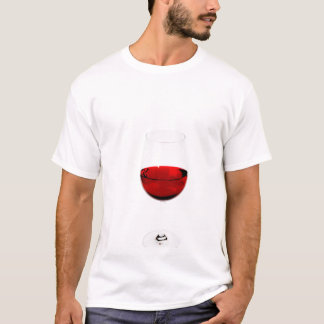 Camiseta copa de vino aislada