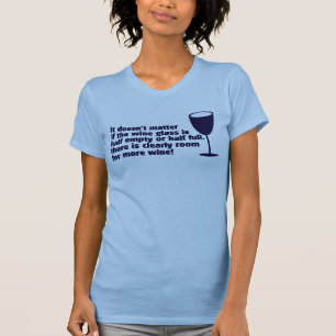 CAMISETA COPA DE VINO SEMIVACÍA O POR COMPLETO