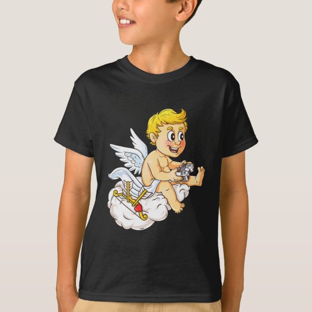Camiseta Copa del Día de San Valentín Cupido Video Controla (Anverso)