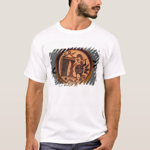 Camiseta Copa lacónica de figuras negras que representa un
