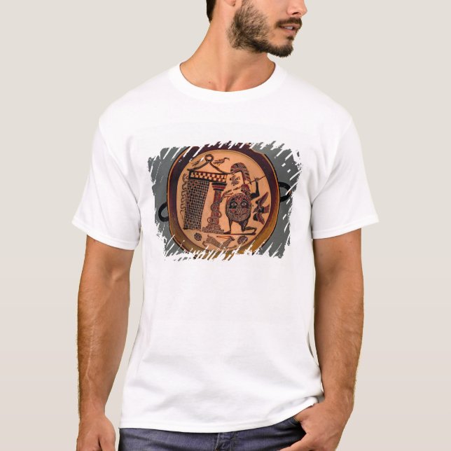 Camiseta Copa lacónica de figuras negras que representa un  (Anverso)