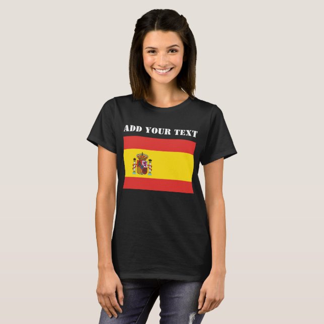 Camiseta Copa Mundial de Fútbol Bandera de España 2022 (Anverso completo)